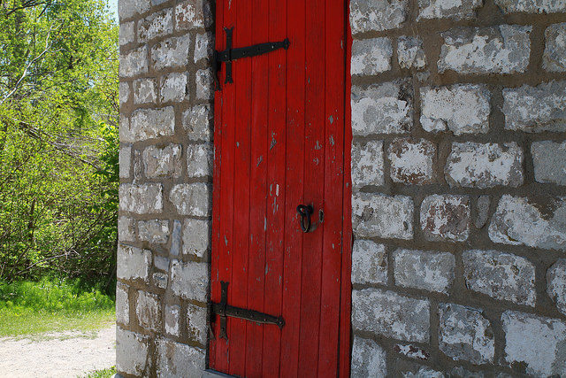 Close-up of the red door. Author: Joseph Morris CC BY-ND 2.0