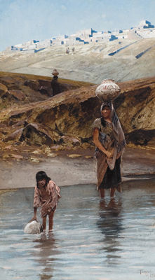“Zuni watering place” by Henry François Farny
