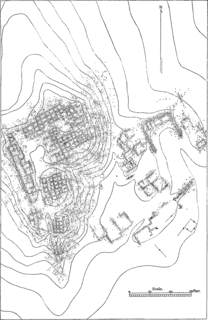 Map of Hawikuh Ruins by Victor Mindeleff, 1891
