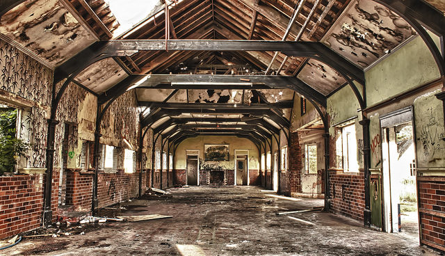 Inside the abandoned buildings. Author: Andrew Walch CC BY-ND 2.0