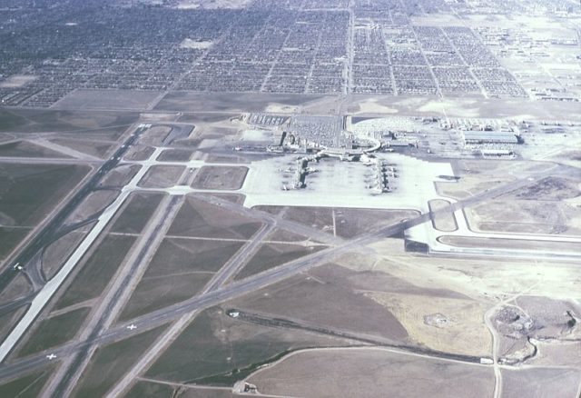 The airport, photo was taken in 1966 alternative view. Author: EditorASC CC BY-SA 3.0