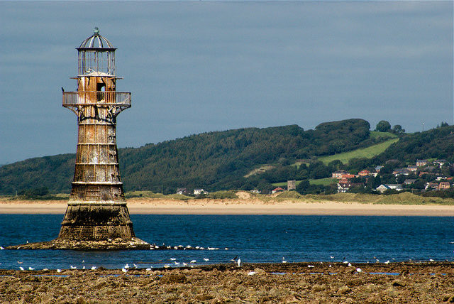 The Whiteford Lighthouse on top of its concrete platform. Author: Su Long CC BY-ND 2.0