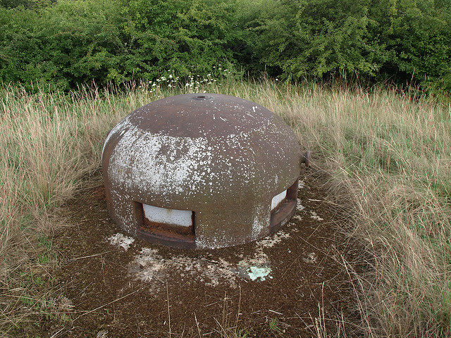 One of the turret bunkers. Author: Morten Jensen CC BY 2.0
