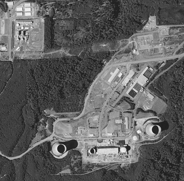 Satsop Nuclear Plant viewed from the air. Author: United States Geological Survey Public Domain