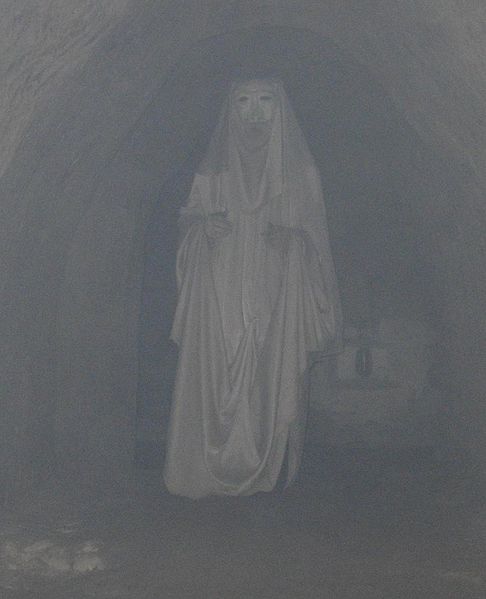 A scary underground ghost statue. Author: Szater