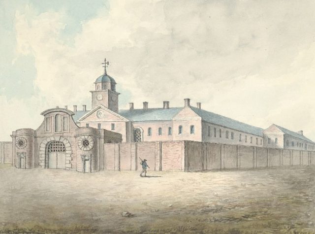 Drawing of the prison 1796. Author: John Ingleby