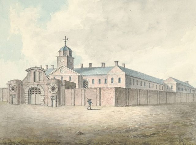 Drawing of the prison 1796. Author: John Ingleby