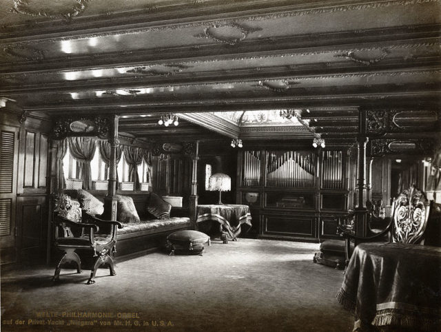 Gould’s yacht Niagara. Author: Unknown – Firmenkatalog von Welte & Söhne, 1914