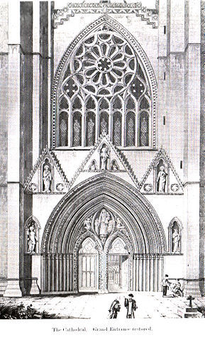 The west facade before the Reformation