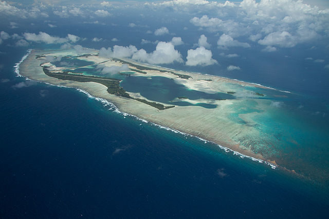 Palmyra Atoll viewed from the northwest, 2011
