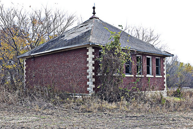 Abandoned school. Author: Patrick Emerson CC BY-ND 2.0