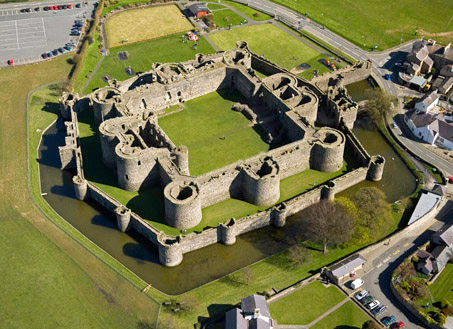 Aerial view of Beaumaris Castle. Author: Cadw – OGL