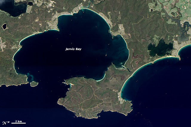 Arial view of Jervis Bay. Author: NASA