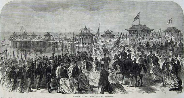 The opening of West Pier 1866. Author: the Illustrated London News Public Domain