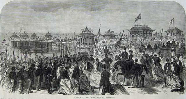 The opening of West Pier 1866. Author: the Illustrated London News Public Domain