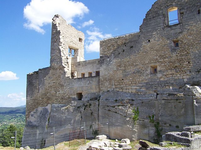 Ruins of the Château de Lacoste, one of three residences of the Marquis de Sade in Vaucluse