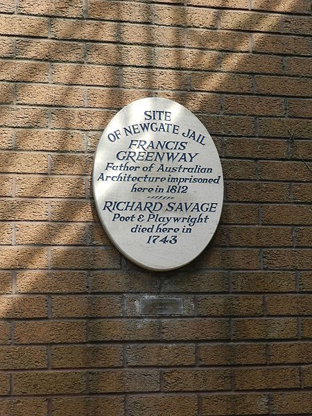 Plaque on Site of Newgate Prison. Author: Graham Tiller – CC BY 2.0