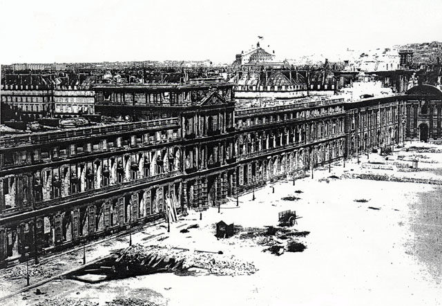 Tuileries Palace after the 1871 fire.