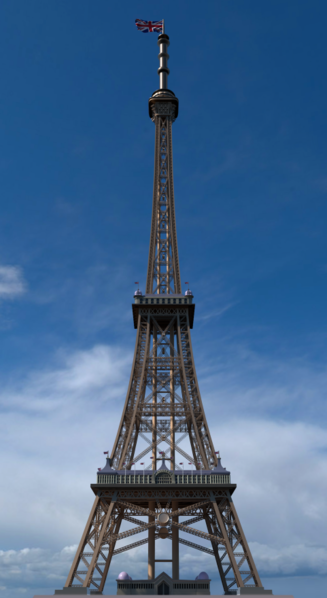 3D rendering of the tower. Author: Milkomède – CC BY-SA 4.0