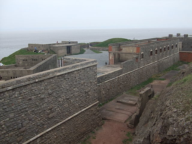 Brean Down Fort in England: one of the Palmerston's forts, which never