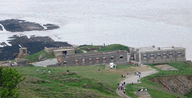 Brean Down Fort in England: one of the Palmerston's forts, which never