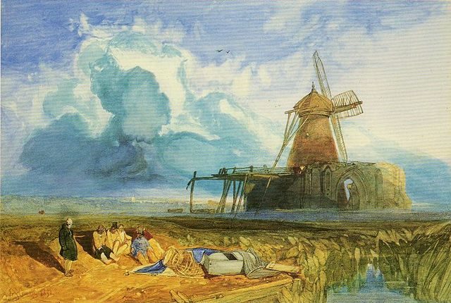 Postcard of the painting “St Benet’s Abbey, 1831” by John Sell Cotman (1783-1842)