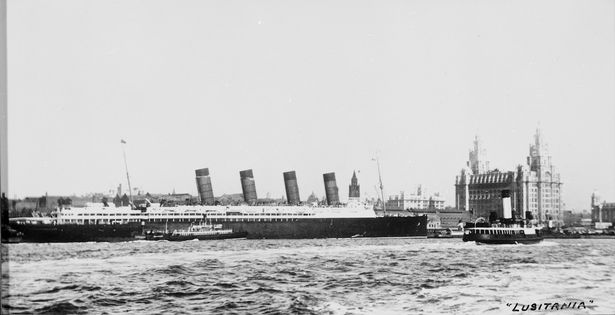 Lusitania: The Cunard liner at Liverpool