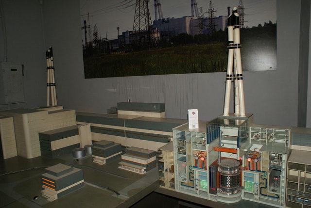 Model of the nuclear power plant. Author: Хомелка – CC BY-SA 3.0
