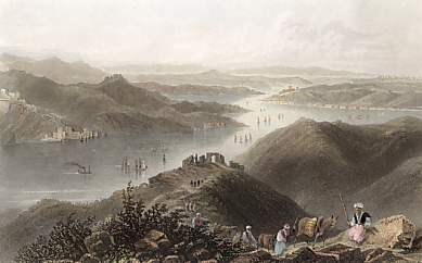 The Bosphorus in 1838, a steel engraving by William Henry Bartlett