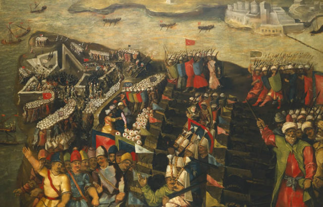 The siege of Malta. Author: Matteo Perez d’Aleccio