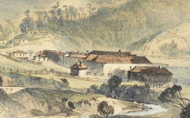 Painting of the prison dated 1844. Author: John Skinner Prout