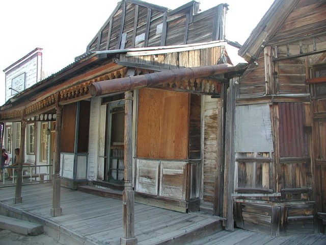 Part of the standing buildings.