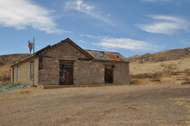The once-thriving town had a population of around 4,000 – today only a handful of buildings remain.