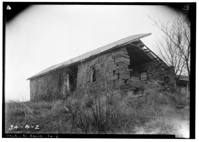 Blacksmith Shop, Garrison Avenue, Fort Gibson, Muskogee County, OK. Historic American Buildings Survey, Library of Congress Prints and Photographs Division