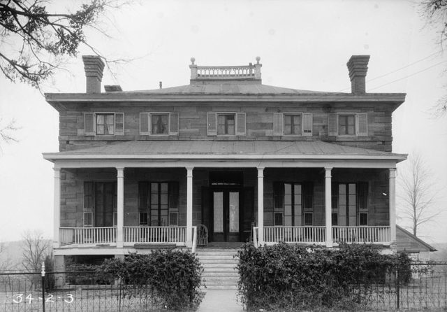 The Commandant’s Quarters at Fort Gibson, March 2, 1934. Historic American Buildings Survey, Library of Congress Prints and Photographs Division