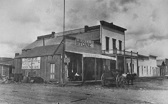 Main Street and the General Store, 1890. Author: Lake Valley Museum
