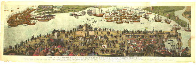 The Cowdray Engraving, which depicts the Battle of the Solent.