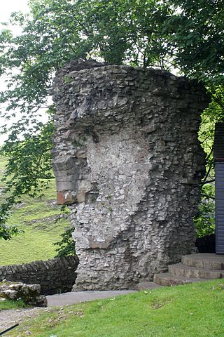The remains of a wall where the northeast gate of the castle stood