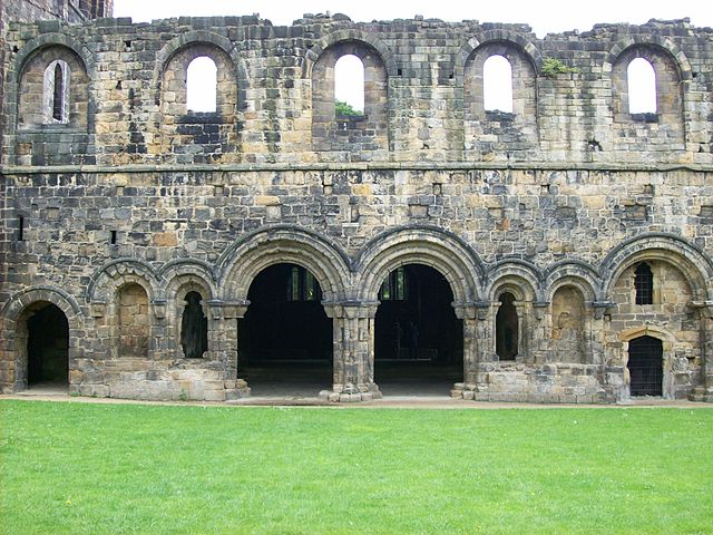 The cloister and the entrance to the chapter house