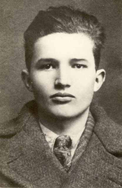 Nicolae Ceaușescu at age 18 when he was taken to Doftana