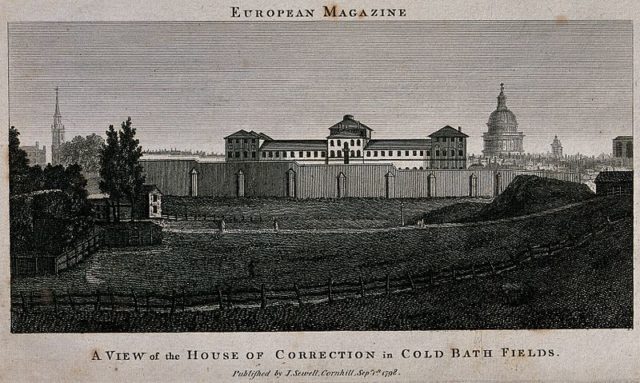 Engraving of the prison. Author: Wellcome Collection gallery CC BY 4.0