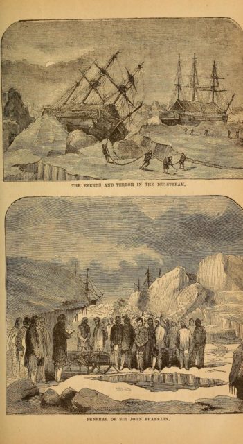 Erebus in the ice-stream. Author: Internet Archive Book Images