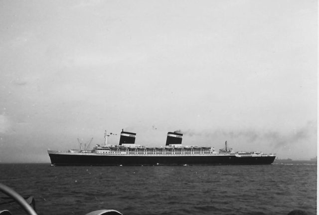 On return maiden voyage to New York, summer 1952. Author: My late father