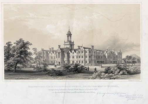 This north-east view of the hospital at Denbigh.