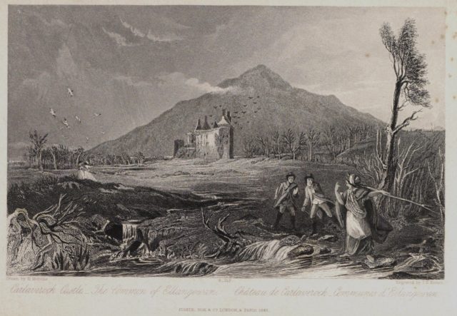 Engraving of Caerlaverock Castle