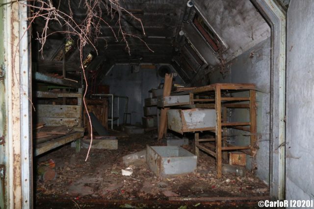 Abandoned storage building at Úrkút