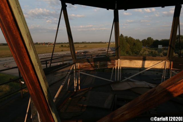 View of the outside of Tököl Airbase from an air traffic control tower