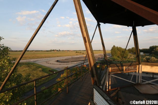 View of the outside of Tököl Airbase from an air traffic control tower
