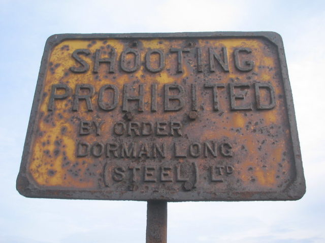 Rusty "Shooting Prohibited" sign