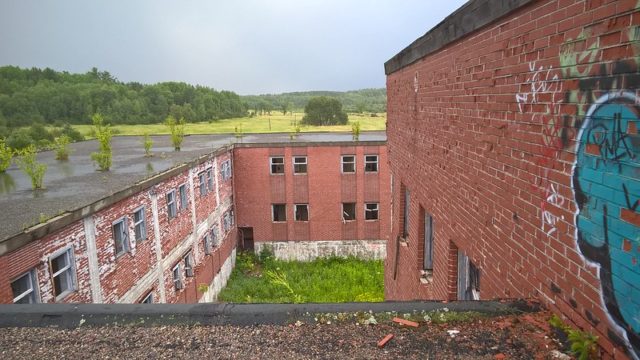 View of the exterior of Burwash Correctional Center from the roof